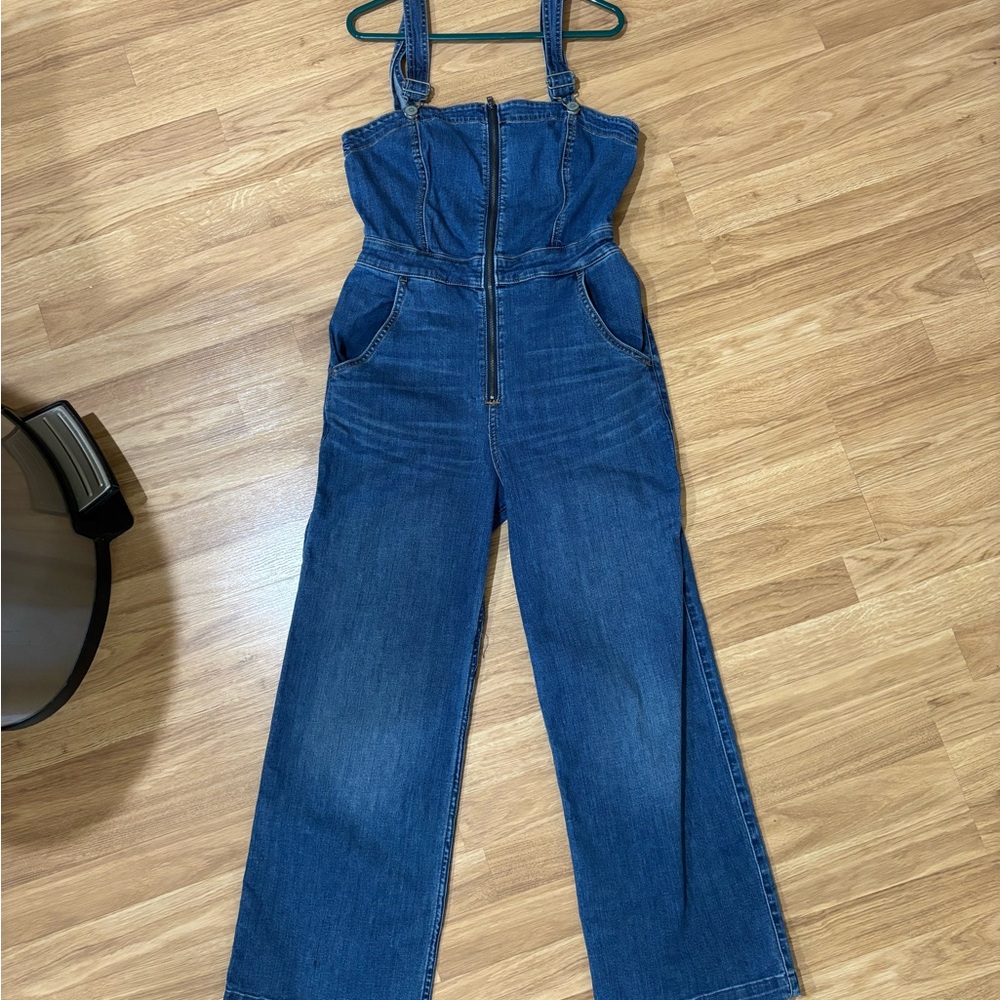 Hollister Women's Blue Denim Overalls